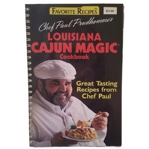 Rare Vintage Chef Paul Louisiana Cajun Magic Cookbook 84 pgs of Colorful Recipes